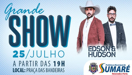 Sumaré terá show de Edson & Hudson e Hudson e Guilherme nesta quinta-feira