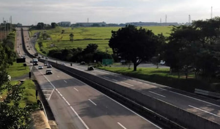 Viaduto da nova entrada de Hortolândia pela SP-101 começa a ser erguido
