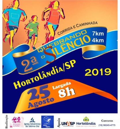 Hortolândia  sediará 2ª. Corrida e Caminhada do Quebrando o Silêncio