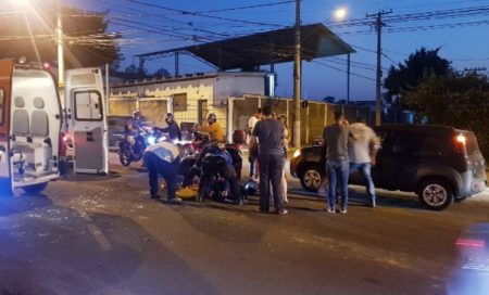 Motociclista ferido em colisão entre carro e moto no Jardim Malta