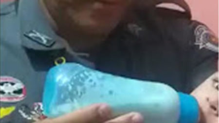 A POLÍCIA MILITAR SEMPRE ALERTA, ATÉ MESMO PARA OUVIR UM FRÁGIL CHORO DE CRIANÇA
