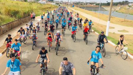 Passeio ciclístico marca ação do Dia Mundial Sem Carro em Hortolândia