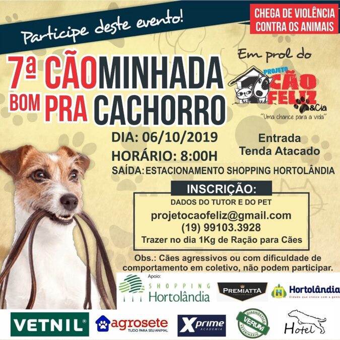 7° “Cãominhada” acontece neste domingo