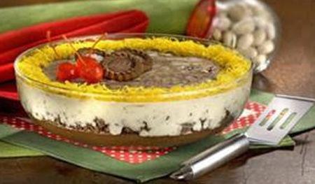 Mousse Mesclado de Chocolate com Pistache