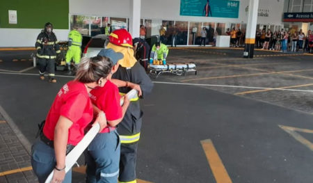 Simulado de Abandono no Shopping Hortolândia teve participação da Rodovias do Tietê