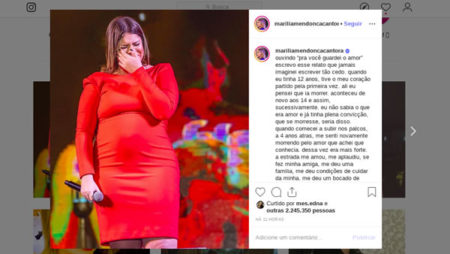 Marília Mendonça anuncia pausa na carreira por conta da gravidez