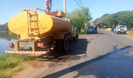 GM Hortolândia autua empresa de Limeira “pegando” água da lagoa no Amanda