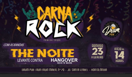 Domingo (23) de Carnaval tem CarnaRock em Hortolândia