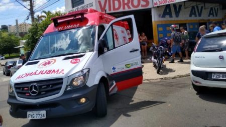Motociclista fica ferido após acidente no Remanso Campineiro