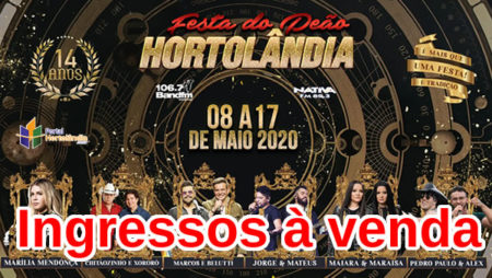 Ingressos à venda da Festa do Peão de Hortolândia 2020