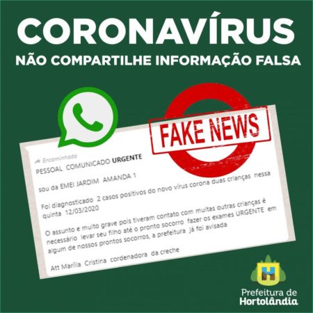 Não compartilhe informações falsas