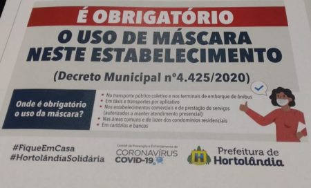 Prefeitura disponibiliza cartaz gratuito sobre uso obrigatório de máscaras na cidade