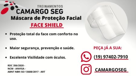 Máscaras de proteção facial é com a CAMARGO SEG