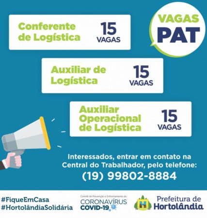 PAT de Hortolândia oferece 45 vagas de emprego