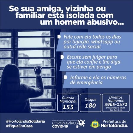 Isolamento social pode provocar casos de abuso sexual contra vulneráveis, alerta Prefeitura