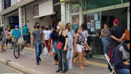 Centro de Hortolândia registra aglomeração neste Sábado(6)