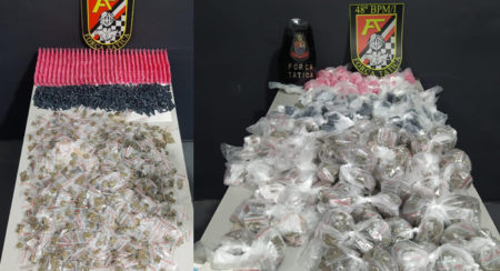 Indivíduo recusa ser identificado, mas é preso por tráfico de drogas no Jardim Amanda I