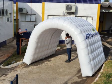 Hospital Municipal Mário Covas ganha túnel inflável de descontaminação