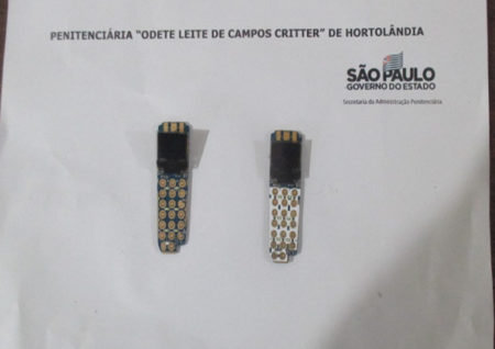 Placas de microcelular são apreendidas na Penitenciária II de Hortolândia