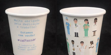 Suzano e gráficos se unem para viabilizar doação de 5 milhões de copos de papel para hospitais