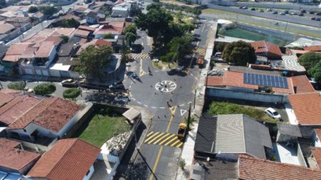 Concluída etapa de sinalização viária no Jd. Nossa Senhora de Fátima