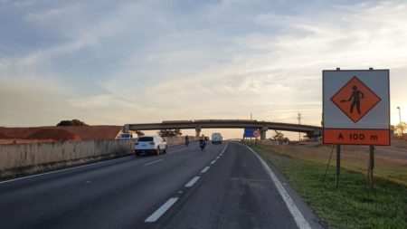 Laje de viaduto que abrirá nova entrada para Hortolândia na SP-101 é concretada