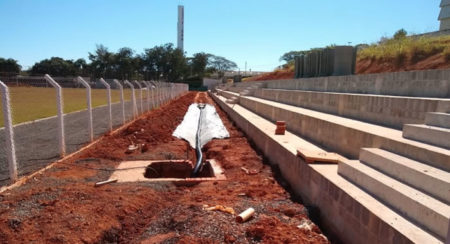 Campo da Confibra terá sistema de drenagem inteligente e econômico