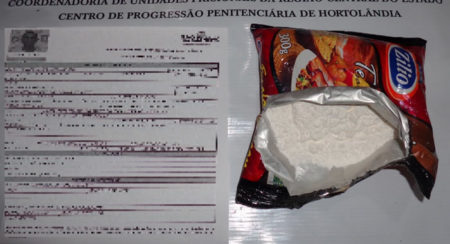 Cocaína é encontrada dentro de embalagem de farofa no CPP Hortolândia