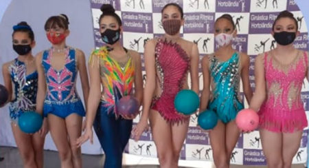 Meninas da ginástica rítmica de Hortolândia são destaques, mais uma vez, em torneio virtual