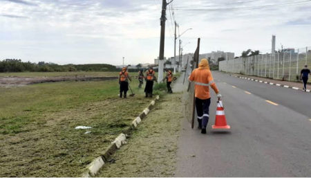 Mutirão de poda do mato, limpeza e zeladoria em Hortolândia