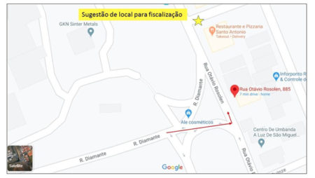 População denuncia infração de trânsito com risco de Acidente, no Jardim Santo Antônio