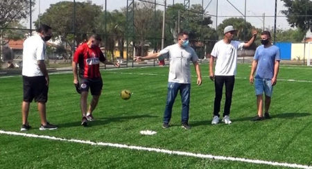 Associação de Atletas de Hortolândia acompanha obras nos campos de futebol