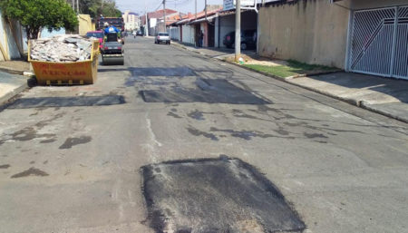 Nova etapa da Operação Tapa-Buraco acontece em três bairros de Hortolândia