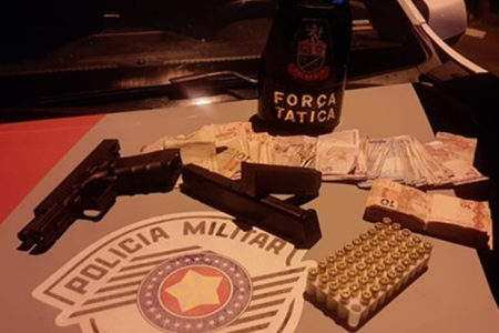 Homem é preso com pistola calibre 9mm