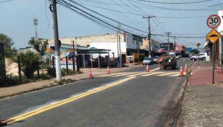 Ruas de dois bairros de Hortolândia recebem reforço da sinalização de solo