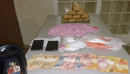 Dois indivíduos são presos por tráfico de drogas no Residencial Portal Bordon II