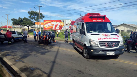Motociclista fica ferido após colidir contra carro em Hortolândia