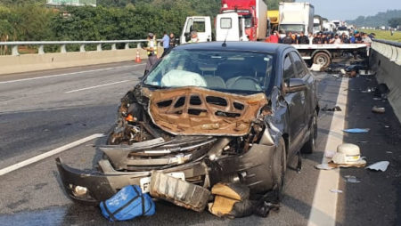Acidente envolvendo vários veículos deixa uma vítima fatal na Rodovia dos Bandeirantes