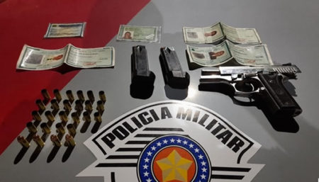 Homem foi preso com uma pistola calibre .40 no Esmeralda