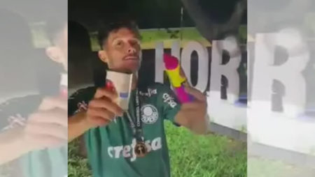 Gustavo Scarpa é parado pela Polícia ao comemorar título em Hortolândia