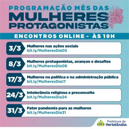 Prefeitura elabora programação especial para o Mês da Mulher