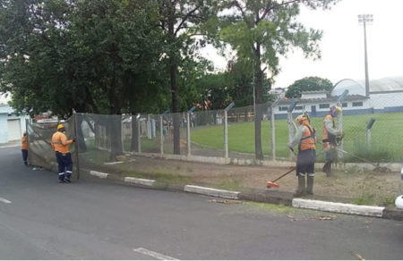 Prefeitura reforça serviços de conservação e limpeza dos espaços públicos esportivos da cidade