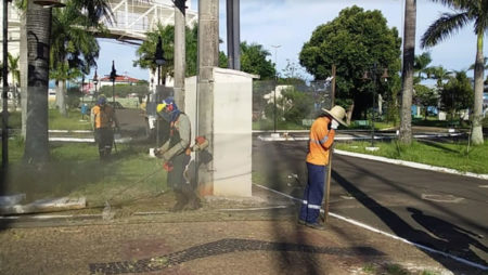 Praça “A Poderosa” e diversos espaços públicos de Hortolândia recebem mutirão de limpeza e poda do mato