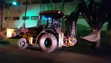 ROMU recupera retroescavadeira roubada em Hortolândia 