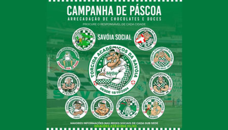 Torcida “Acadêmicos da Savóia” de Hortolândia realiza campanha de arrecadação de ovos de Páscoa
