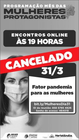 Cancelada última palestra da programação especial do Mês da Mulher