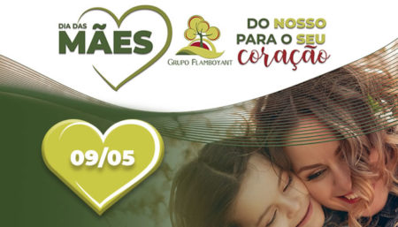 Grupo Flamboyant prepara um grande coração de flores em homenagem a todas as mães