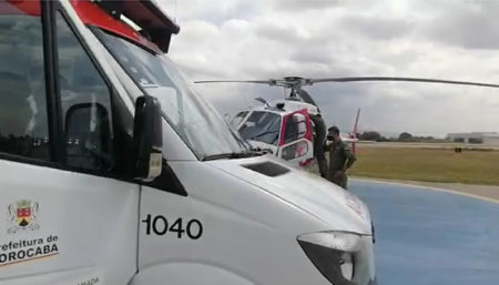 Águia da PM Campinas socorre bebê vítima de queimadura