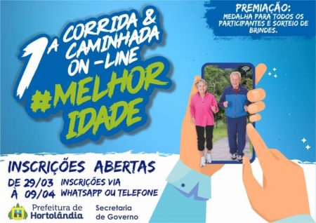“1ª Corrida e Caminhada on-line da Melhor Idade” mobiliza idosos de Hortolândia durante a pandemia
