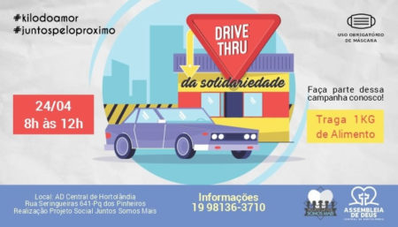 Igreja promove Drive Thur da Solidariedade em Hortolândia